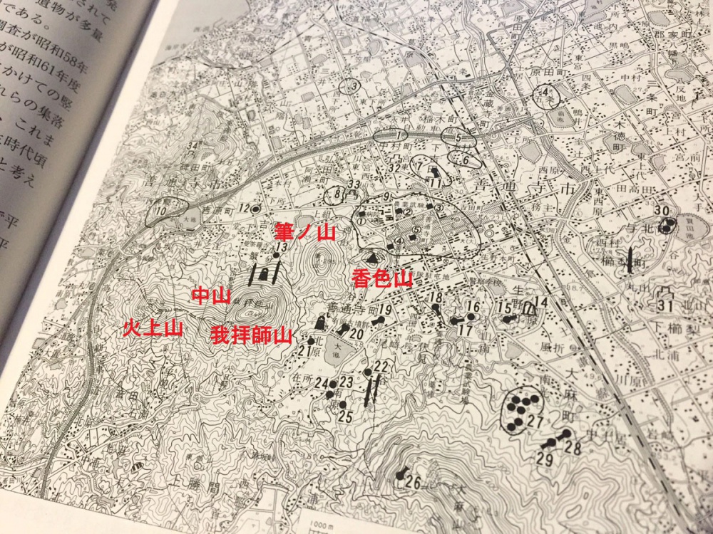 古墳や集落の分布図